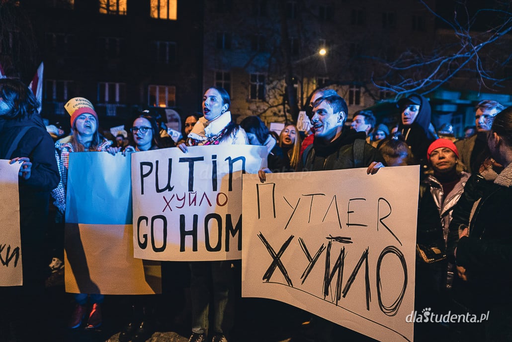 Solidarnie z Ukrainą - manifestacja poparcia w Krakowie - zdjęcie nr 6