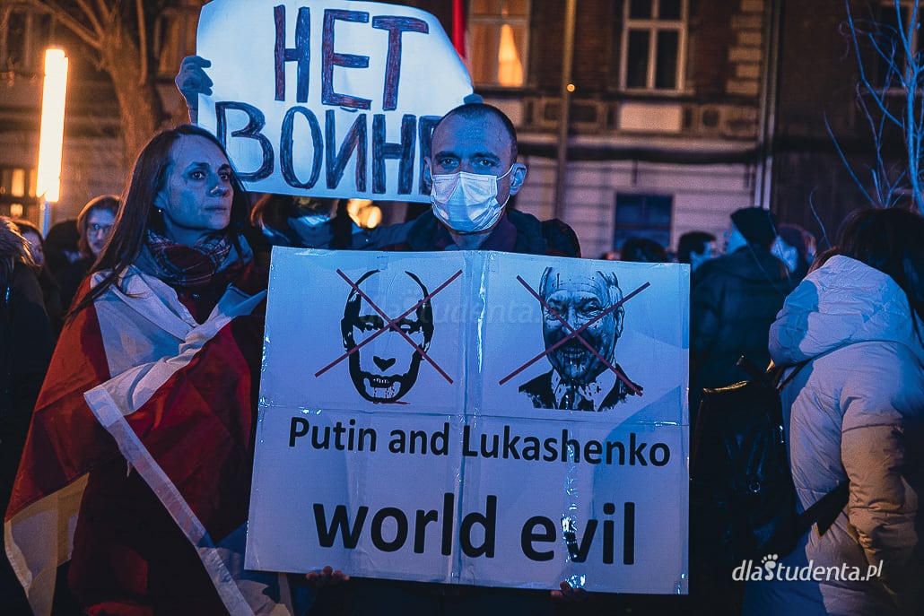 Solidarnie z Ukrainą - manifestacja poparcia w Krakowie - zdjęcie nr 7