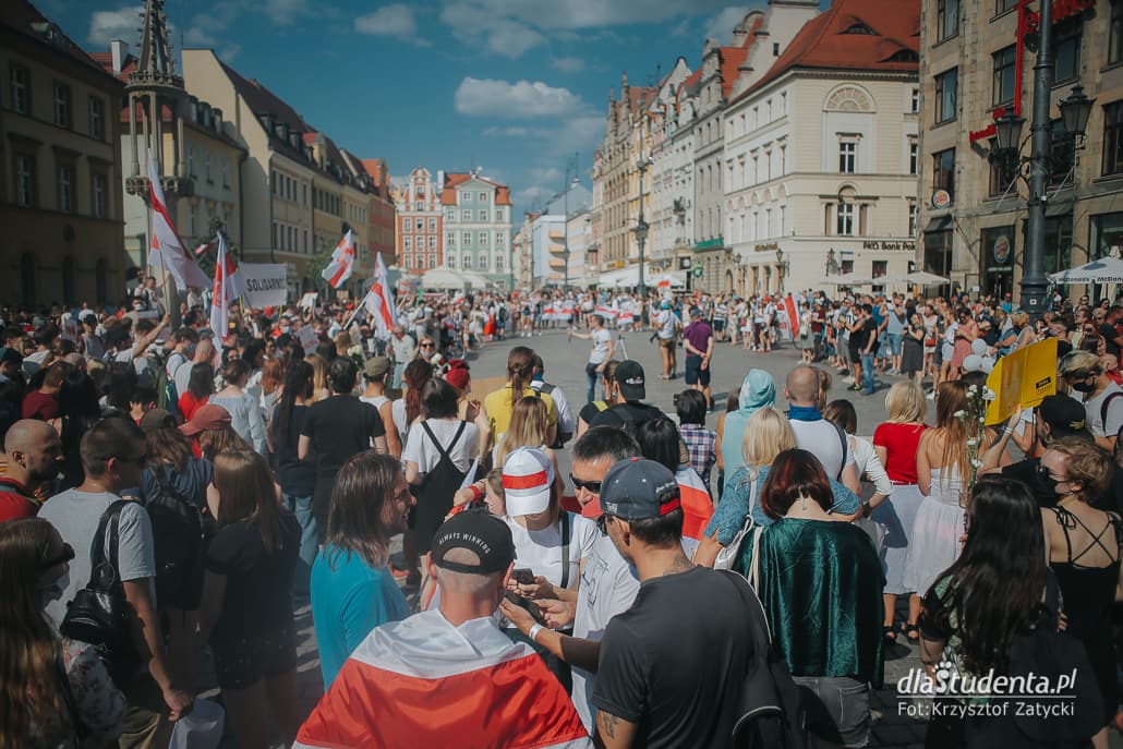 Solidarni z Białorusią - manifestacja we Wrocławiu - zdjęcie nr 11
