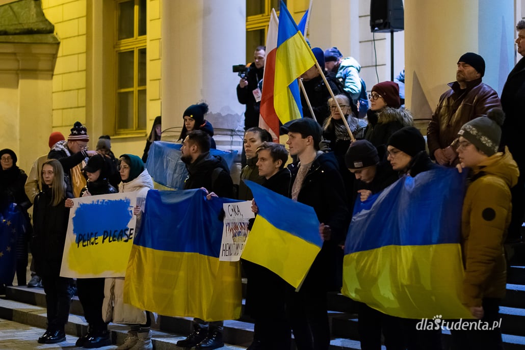 Solidarnie z Ukrainą - manifestacja poparcia w Lublinie - zdjęcie nr 11