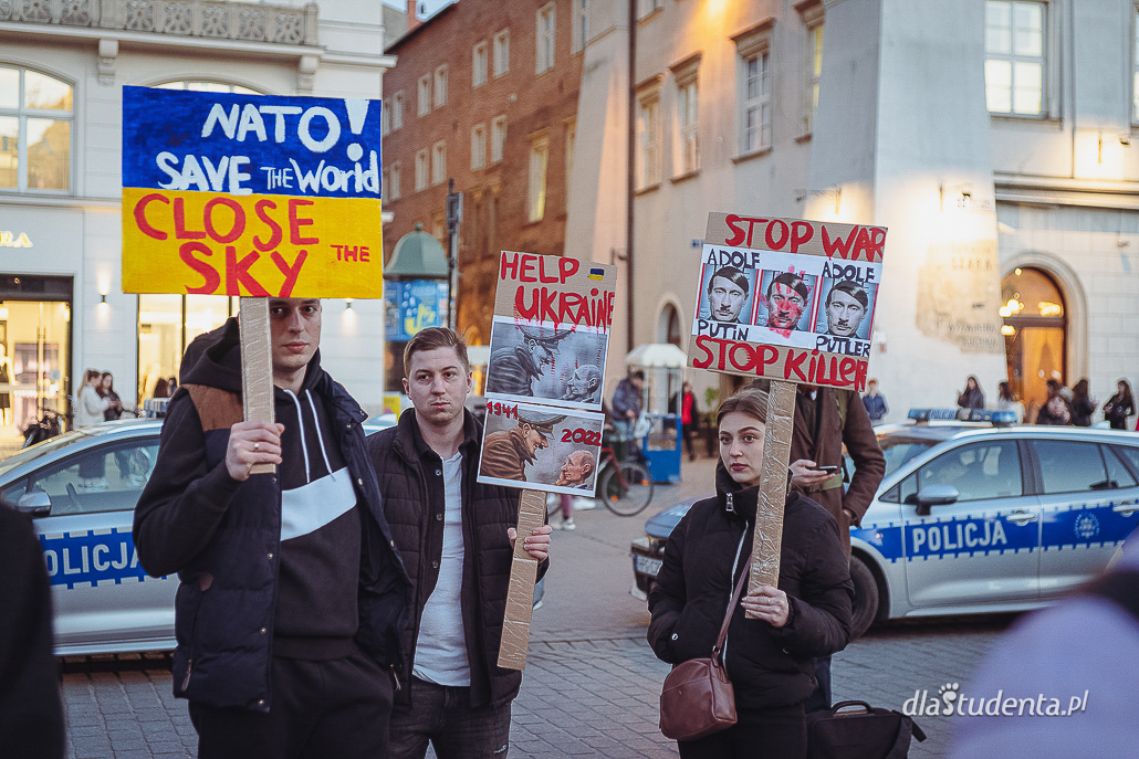 No War In My Name - demonstracja antywojenna w Krakowie 
