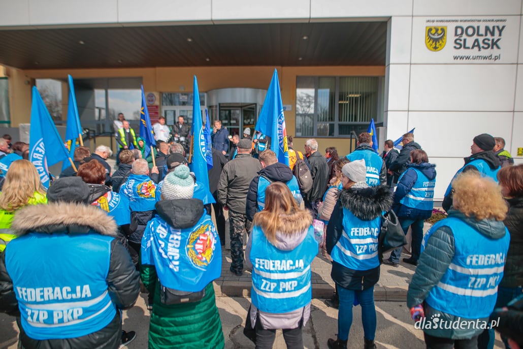 Protest kolejarzy na Dolnym Śląsku - zdjęcie nr 6