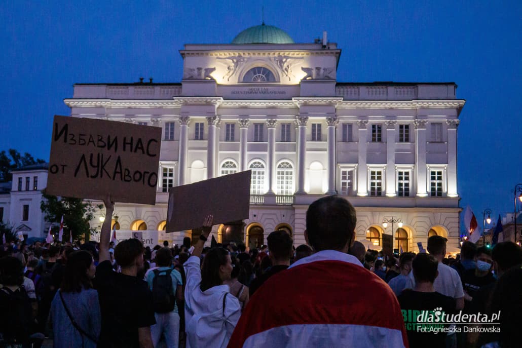 Wolność dla Białorusi - demonstracja w Warszawie
