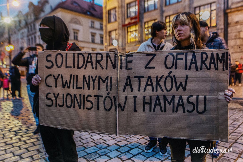 Solidarnie ze Strefą Gazy - demonstracja we Wrocławiu  - zdjęcie nr 7