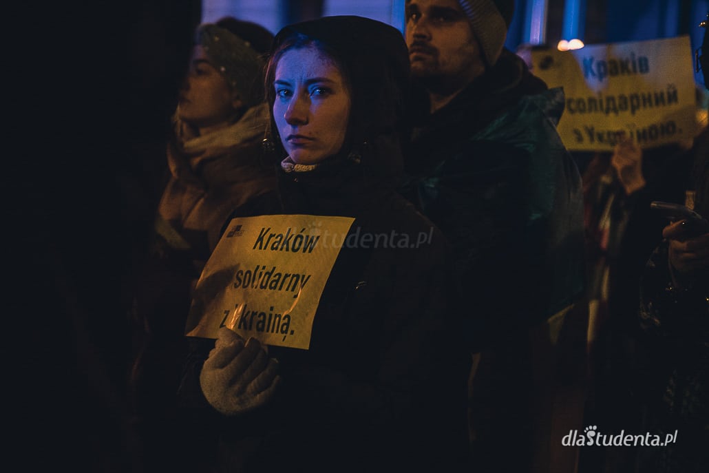 Solidarnie z Ukrainą - manifestacja poparcia w Krakowie - zdjęcie nr 9