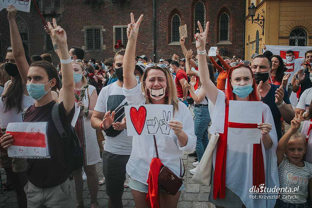 Solidarni z Białorusią - manifestacja we Wrocławiu - zdjęcie nr 4
