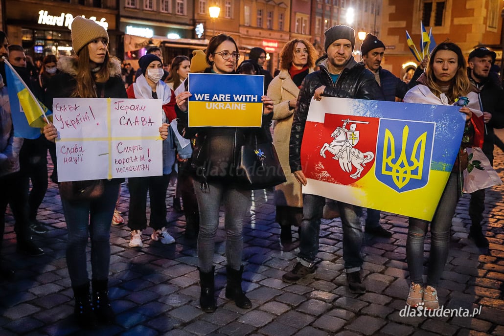 Solidarnie z Ukrainą - manifestacja poparcia we Wrocławiu - zdjęcie nr 9