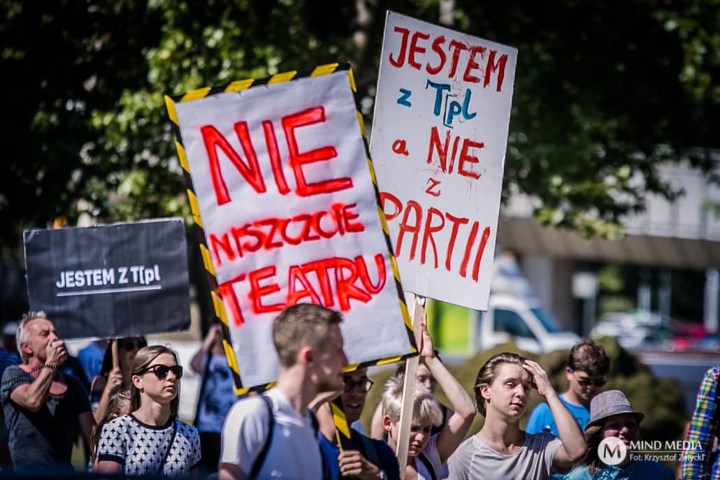 Protest artystów Teatru Polskiego - zdjęcie nr 6