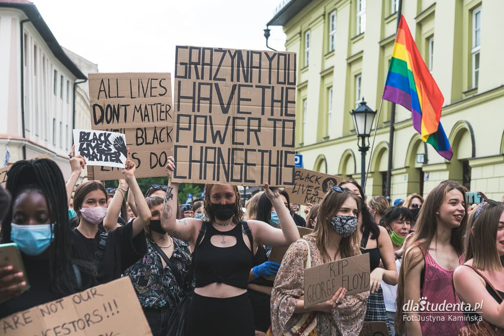 Protest Black Lives Matter w Krakowie - zdjęcie nr 7