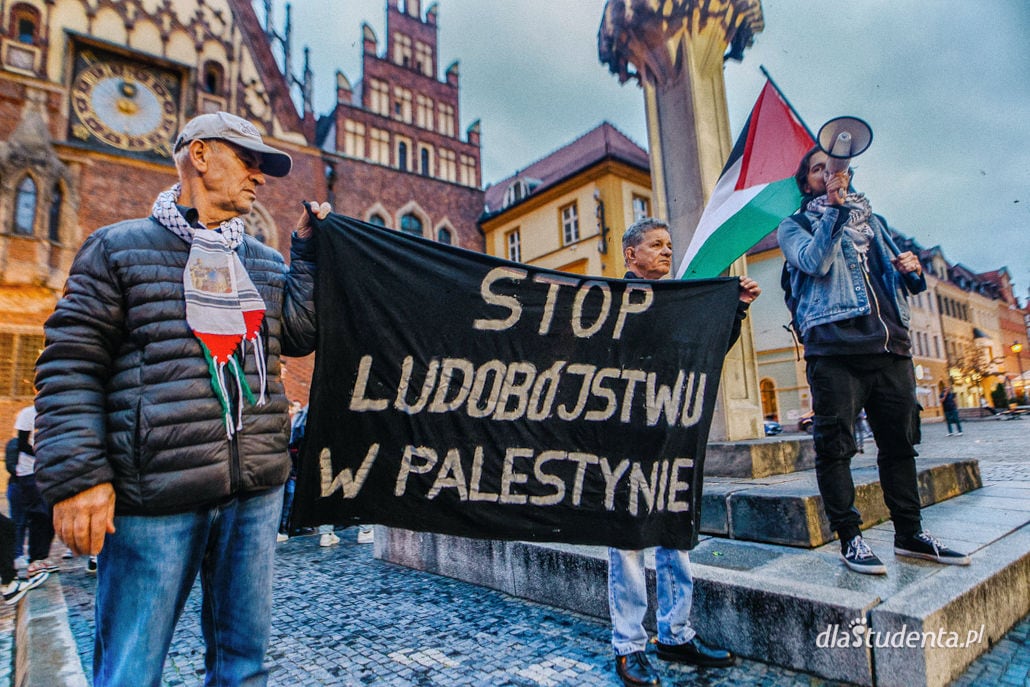 Solidarnie ze Strefą Gazy - demonstracja we Wrocławiu  - zdjęcie nr 4