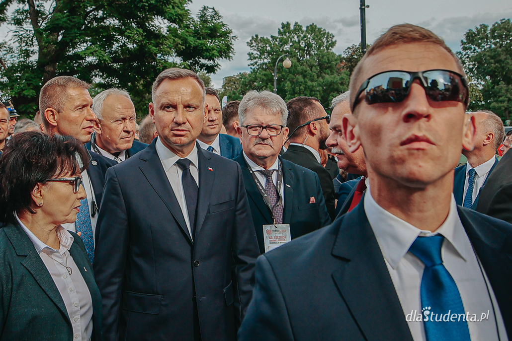 Prezydent Andrzej Duda na obchodach 40. rocznicy Zbrodni  Lubińskiej - zdjęcie nr 9