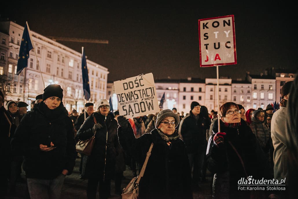 Wolne Sądy: Protest przeciwko ustawie kagańcowej w Krakowie - zdjęcie nr 2
