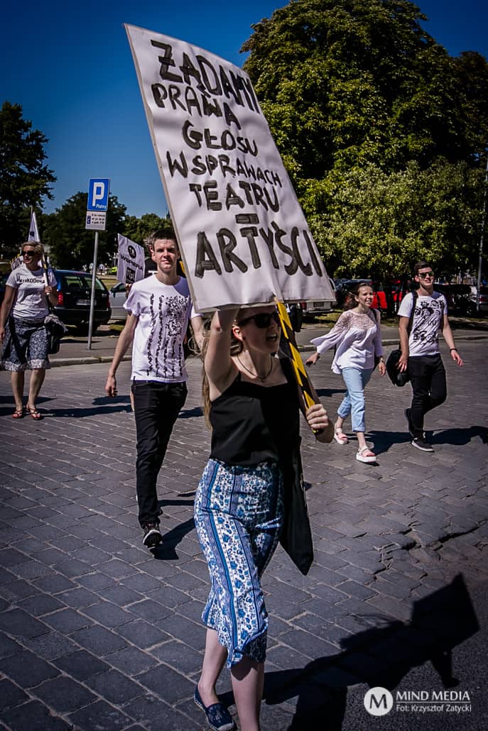 Protest artystów Teatru Polskiego - zdjęcie nr 8