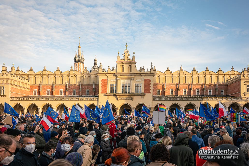 My zostajemy w Europie - demonstracja w Krakowie - zdjęcie nr 8