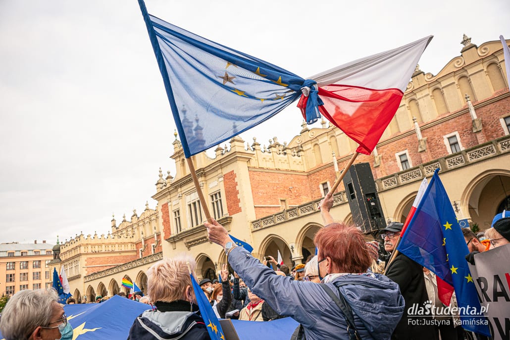 My zostajemy w Europie - demonstracja w Krakowie - zdjęcie nr 3