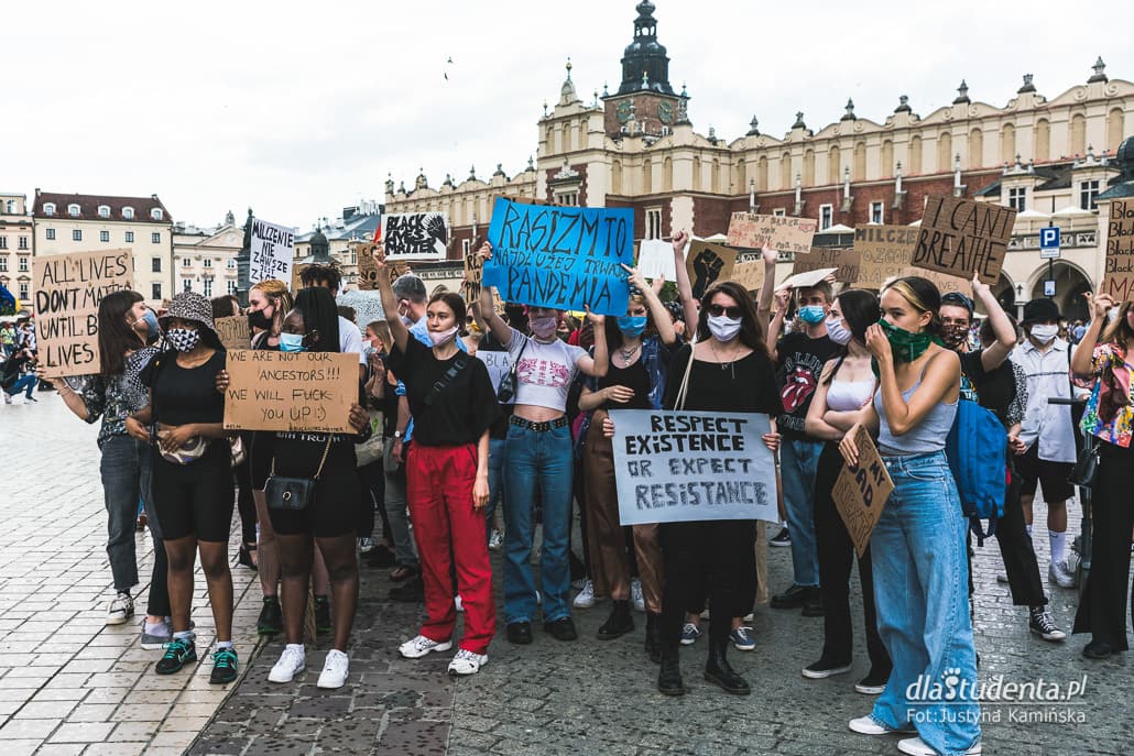 Protest Black Lives Matter w Krakowie - zdjęcie nr 8
