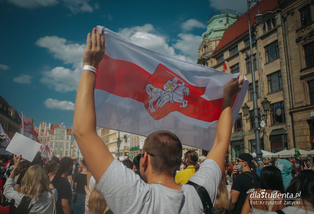 Solidarni z Białorusią - manifestacja we Wrocławiu - zdjęcie nr 6