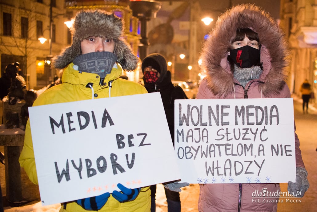 Solidarnie z mediami - protest w Łodzi