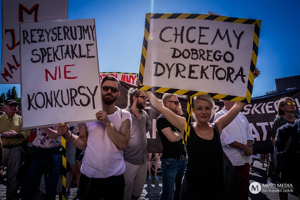 Protest artystów Teatru Polskiego - zdjęcie nr 2