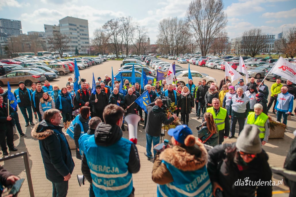 Protest kolejarzy na Dolnym Śląsku - zdjęcie nr 1