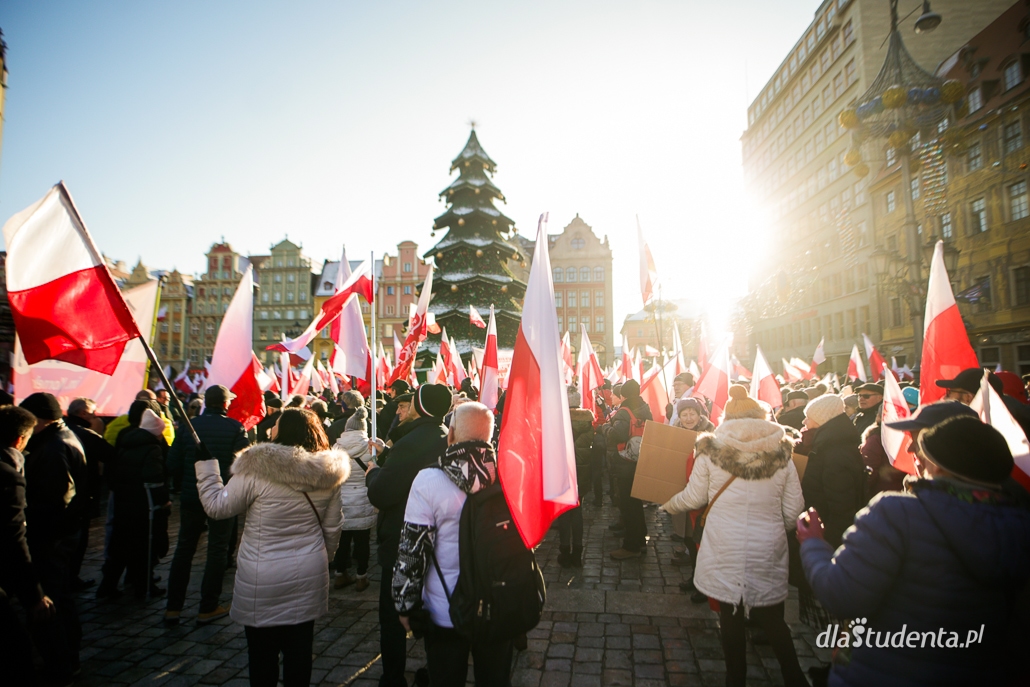 "Protest Wolnych Polaków" we Wrocławiu  - zdjęcie nr 3