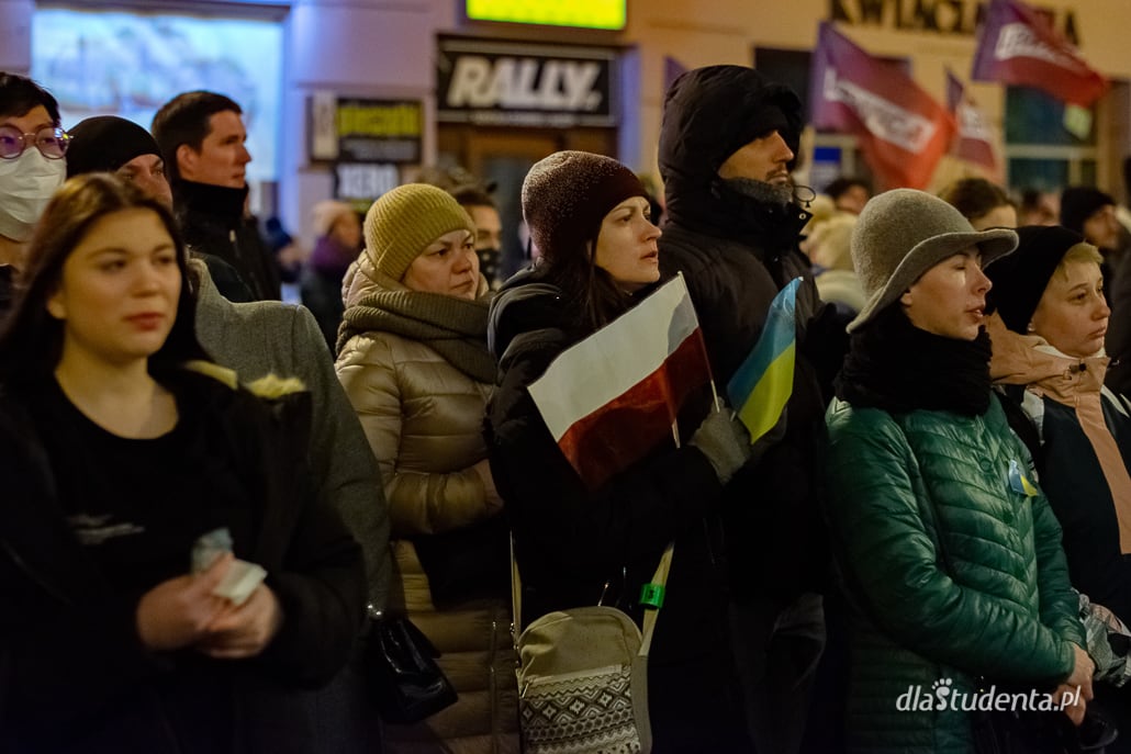 Solidarnie z Ukrainą - manifestacja poparcia w Lublinie - zdjęcie nr 8