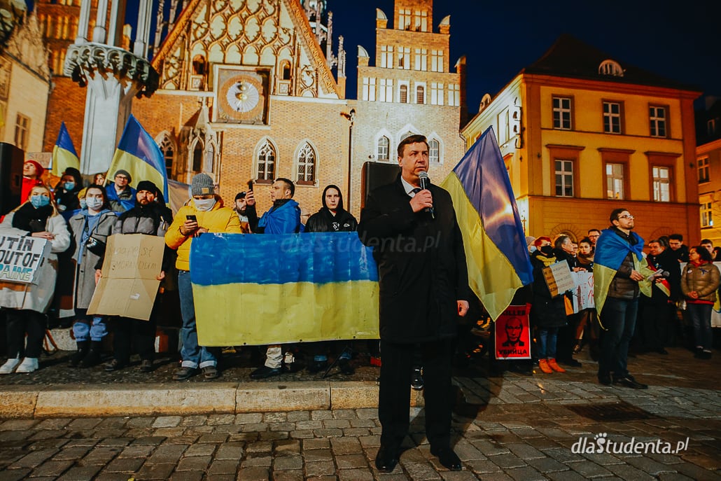 Solidarnie z Ukrainą - manifestacja poparcia we Wrocławiu - zdjęcie nr 5