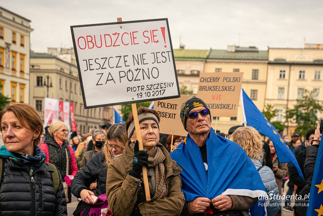 My zostajemy w Europie - demonstracja w Krakowie - zdjęcie nr 12