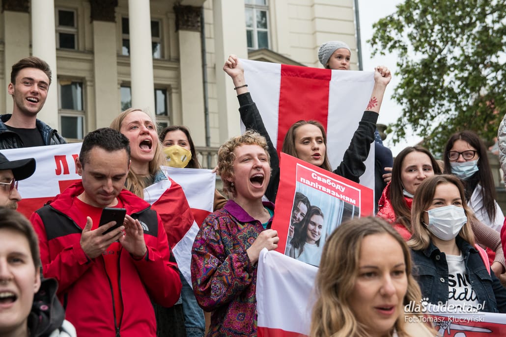 Krzyk dla Białorusi - manifestacja w Poznaniu 