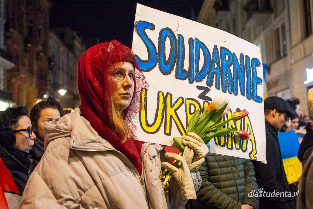 Solidarnie z Ukrainą - manifestacja poparcia w Łodzi  - zdjęcie nr 3