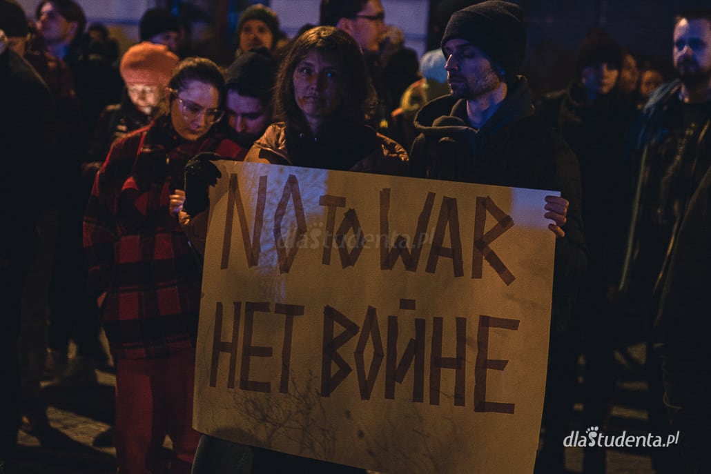 Solidarnie z Ukrainą - manifestacja poparcia w Krakowie - zdjęcie nr 10