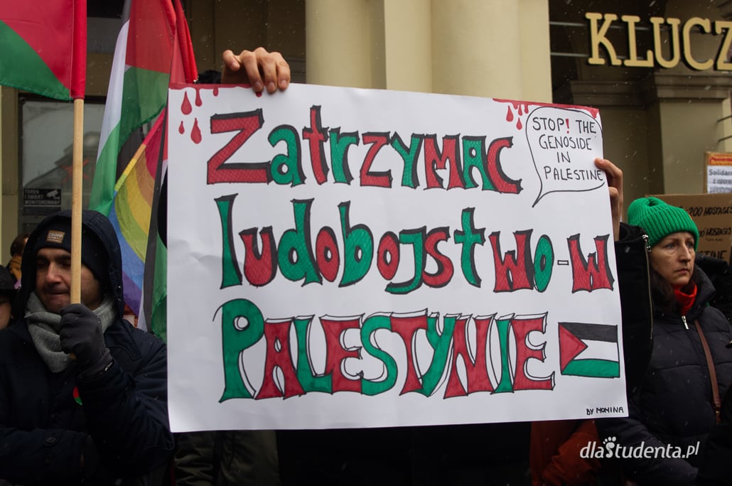  "Ani jednej bomby więcej - wolna Palestyna" - demonstracja przeciwko wojnie w Palestynie - zdjęcie nr 7