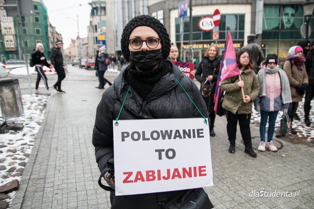 Protest w obronie dzików w Poznaniu - zdjęcie nr 3