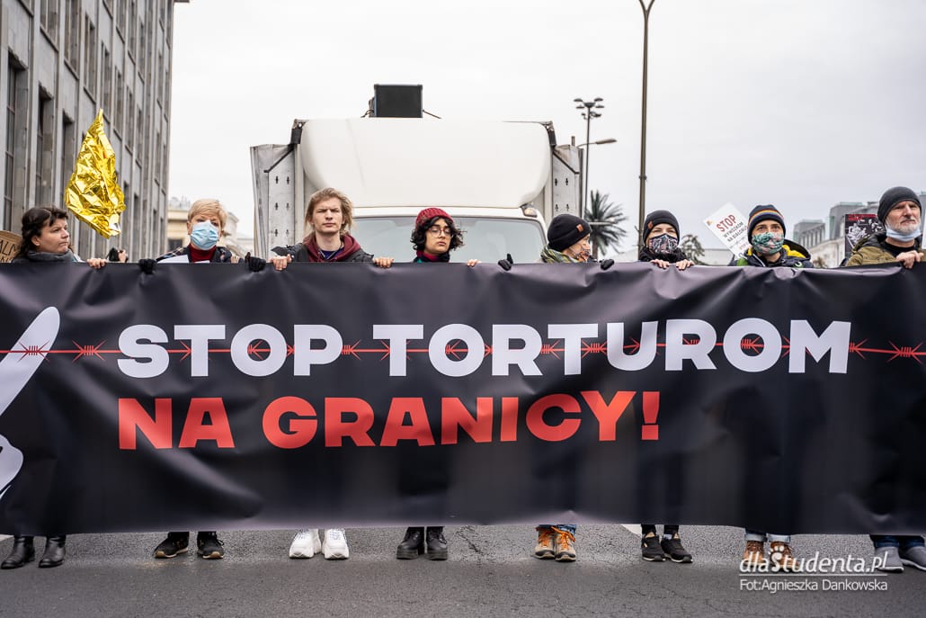 Stop torturom na granicy - manifestacja w Warszawie  - zdjęcie nr 1