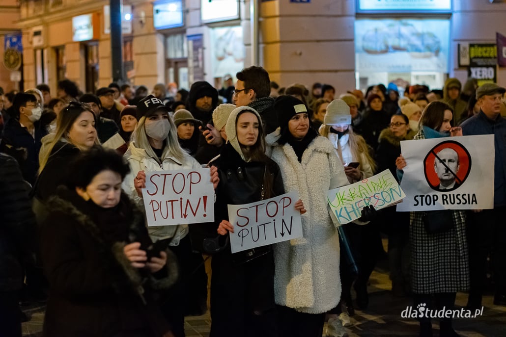 Solidarnie z Ukrainą - manifestacja poparcia w Lublinie - zdjęcie nr 3
