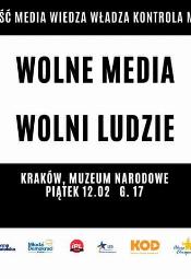 Wolne Media, wolni ludzie - manifestacja w Krakowie
