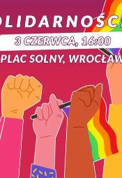 Stop przemocy wobec osób LGBTQIA - manifestacja we Wrocławiu