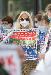 Protest pielęgniarek we Wrocławiu