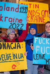 Solidarnie z Ukrainą - manifestacja poparcia w Łodzi 