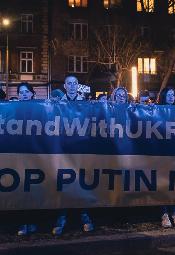 Solidarnie z Ukrainą - manifestacja poparcia w Krakowie
