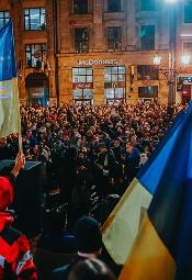 Solidarnie z Ukrainą - manifestacja poparcia we Wrocławiu