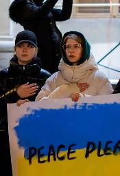 Solidarnie z Ukrainą - manifestacja poparcia w Lublinie