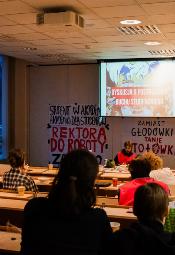 Protest studentów w obronie akademika w Poznaniu 
