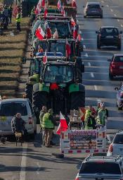 Drugi dzień protestu rolników na Dolnym Śląsku 