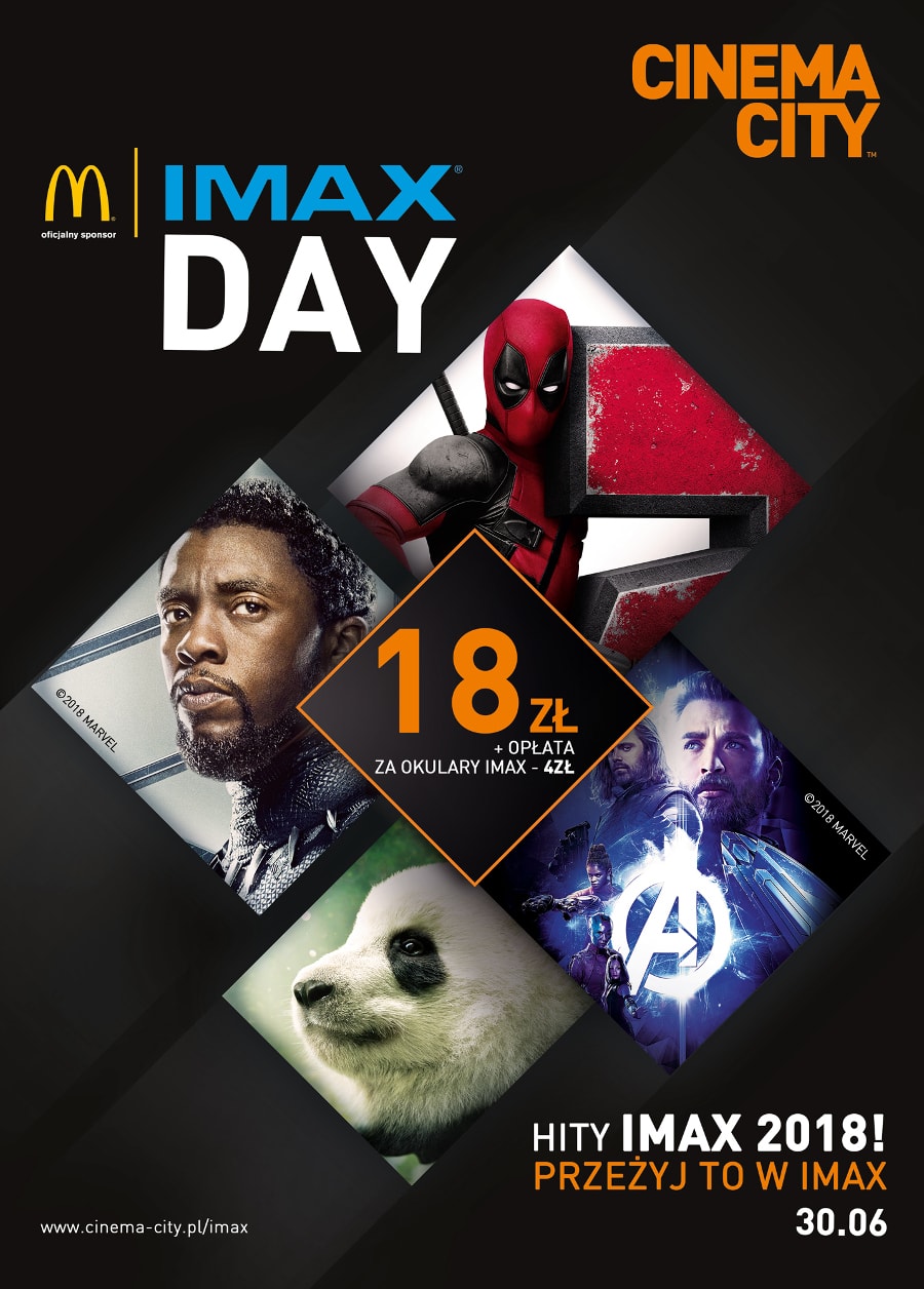 IMAX® Day - Największe HITY IMAX® 2018 roku tylko za 18zł!