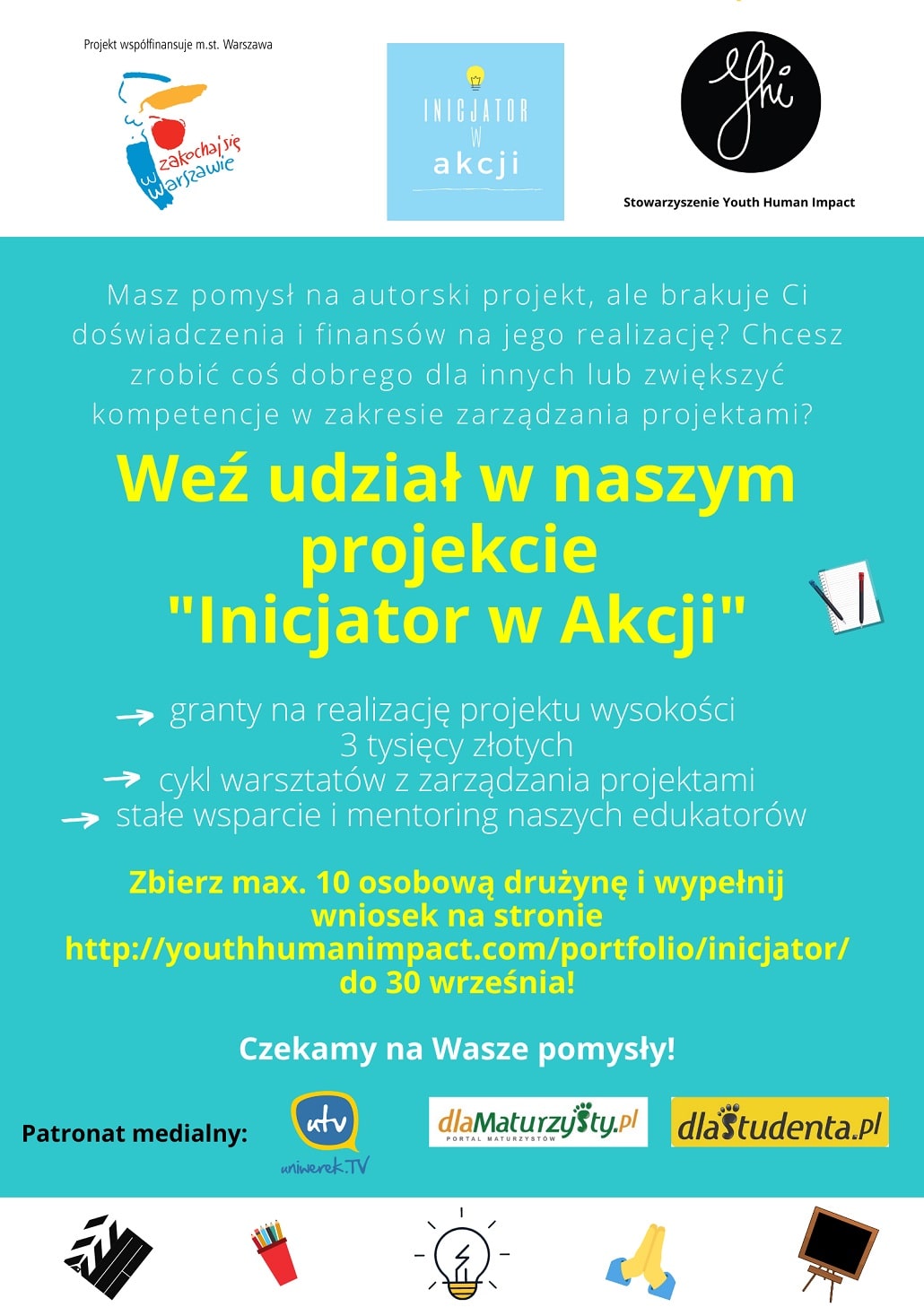 Plakat "Inicjator w Akcji" 2020