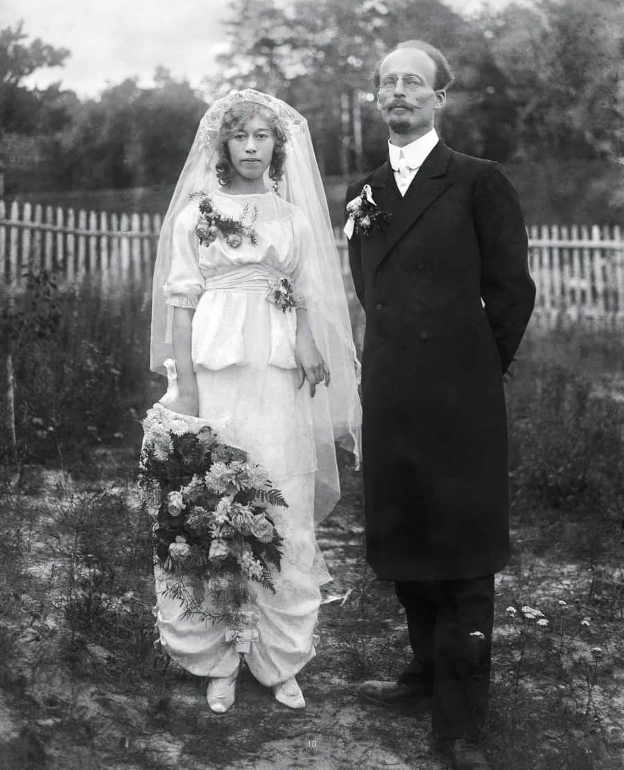 Aleksander i Wanda podczas ślubu