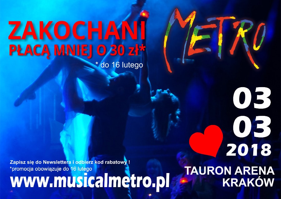 Metro 2018 musical - walentynkowa promocja