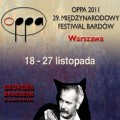 Festiwal Bardów OPPA 2011 już 18 listopada - koncerty Warszawa, OPPA 2011, program