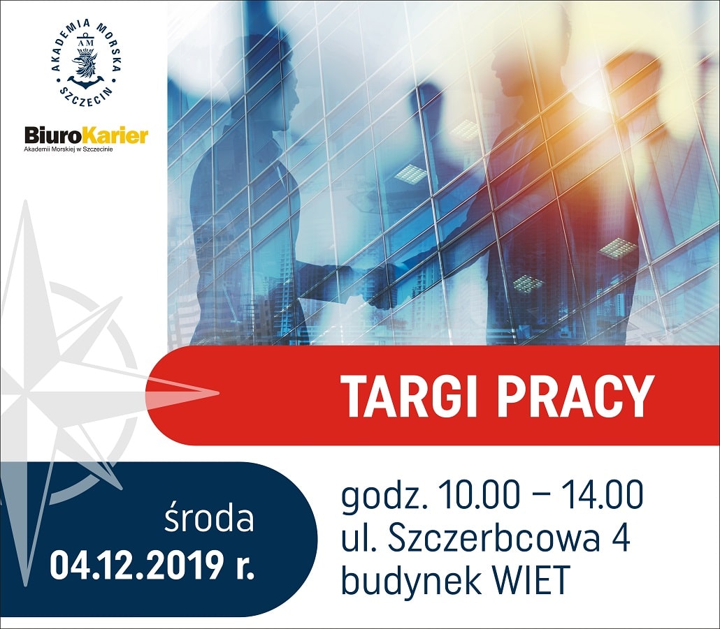 Targi Pracy w Akademii Morskiej w Szczecinie 2019 - plakat